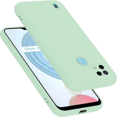Cadorabo Hoesje geschikt voor Realme C21 in LIQUID LICHT GROEN - Beschermhoes gemaakt van flexibel TPU silicone Case Cover