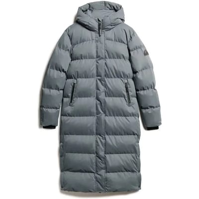 Superdry Microfibre Hooded Longline Puffer Winterjas Dames - Maat XS (34)