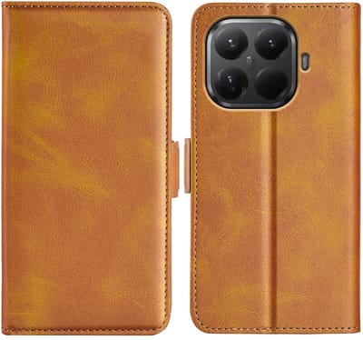 MobyDefend Hoesje - Geschikt voor Xiaomi 17T - Luxe Wallet Book Case (Sluiting Zijkant) - Lichtbruin