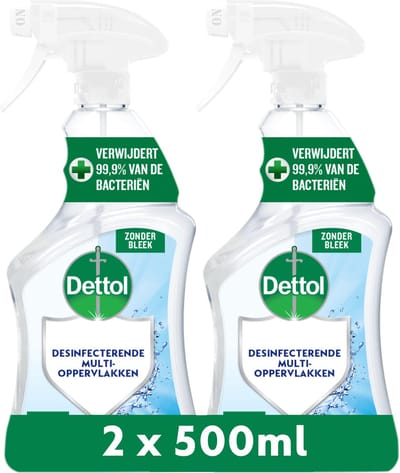 Dettol Allesreiniger Spray Power & Fresh - Multireiniger - 500ml x2