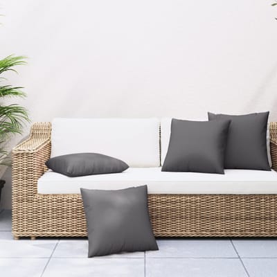 vidaXL - Bankkussens - 4 - st - 60x60 - cm - stof - antracietkleurig
