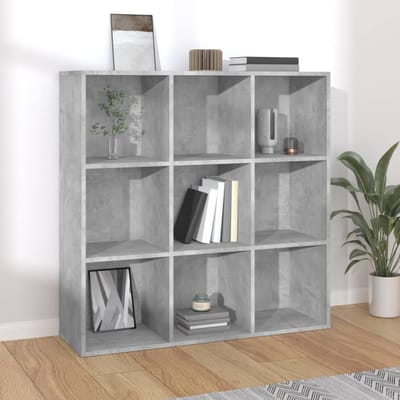 vidaXL - Boekenkast - 98x29x97,5 - cm - bewerkt - hout - betongrijs