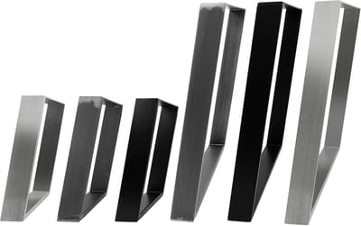 Set van 2 Schuine Metalen Tafelpoten voor Eettafel of Bureau - Urban Design Zwart