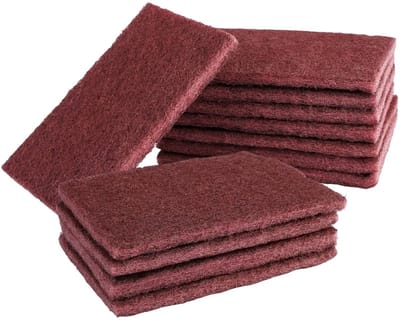 Nylon schuursponges set van 12, 15 cm x 10 cm, ideaal voor schrobben en reinigen, snijbaar voor perfecte pasvorm, geschikt voor kieren en krommingen