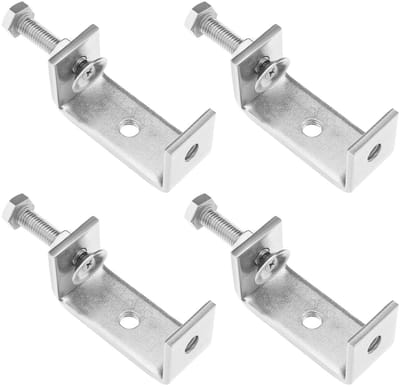 Dailygoods- C-klem Heavy Duty - 4x Bevestigingsklemmen - 304 Roestvrij Staal - Opening 65mm - Verstelbaar 35-60mm - Duurzaam en Corrosiebestendig - Bevestigingsklem
