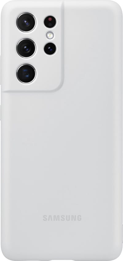 Samsung Silicone Hoesje - Samsung Galaxy S21 Ultra - Light Gray