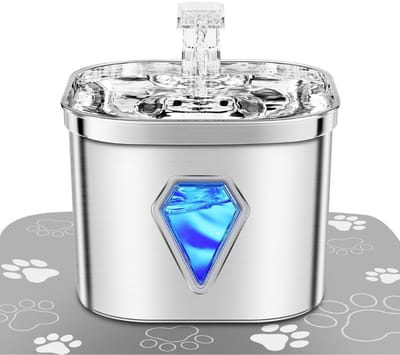 DailySupplies® Drinkfontein Kat - Kattenfontein - Drinkbak Hond - Waterdispenser - Zilver