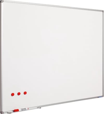 Whitebord 90 x 180cm wit geëmailleerd staal