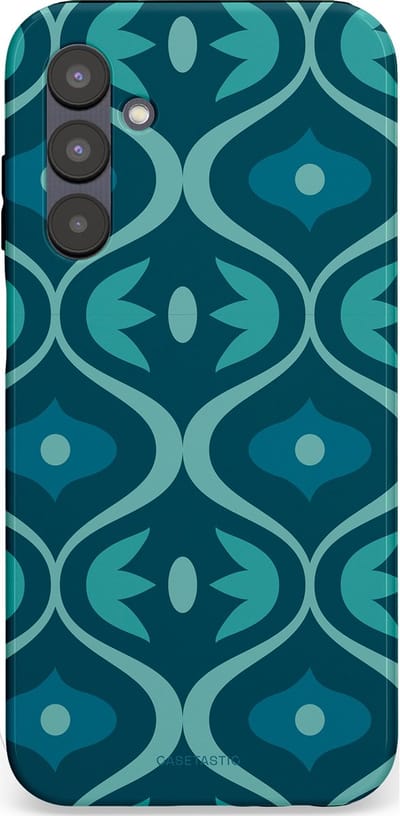 Casetastic hoesje geschikt voor Samsung Galaxy A25 - Dubbellaagse bescherming - Decoratief Blauwgroen - Fashion Case - Petrol