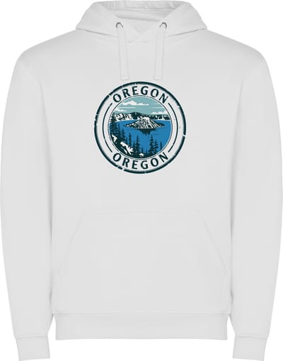 Witte Wanna have hoodie voor de echter Amerika / Verenigde Staten liefhebber Poststempel van de staat Oregon Print Full Color Color merk Roly maat M