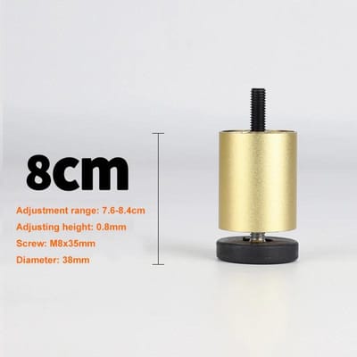 4 STKS Verstelbare Meubelpoten M8 Aluminiumlegering Tafelpoten Voor TV-meubel, Kledingkast, Verhoogde Koelkast Wasmachine Voeten