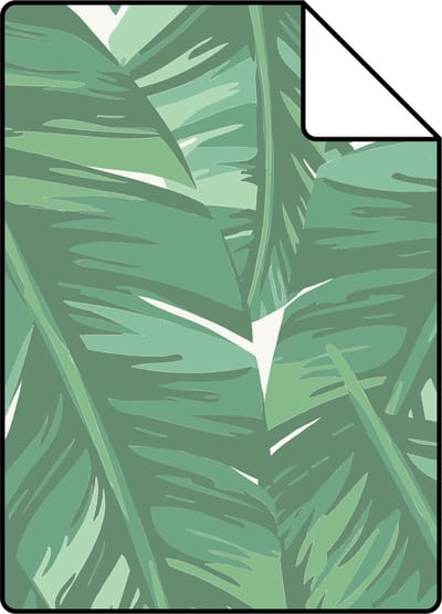 Proefstaal ESTAhome behang bananenbladeren jade groen - 26.5 x 21 cm - 139014-S