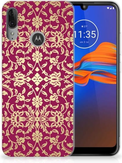 Siliconen Hoesje Motorola Moto E6 Plus Barok Pink