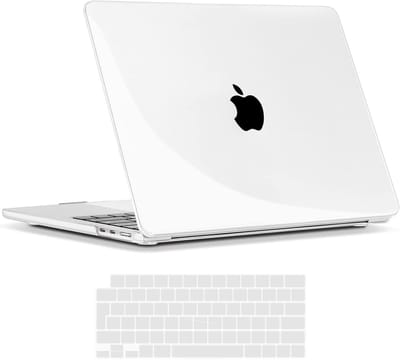 Ultra dunne beschermende hard shell case en toetsenbordcover voor MacBook Air 13.6 inch, transparant en schokbestendig, geschikt voor modellen A3240, A3113 en A2681