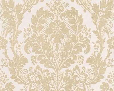 Barok behang glitter kingston 32750-3 Goud creme vinyl ornamenten