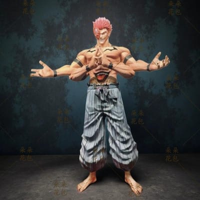 Ryomen 31cm Sukuna Itadori Yuji Actiefiguren Jujutsu Kaisen Anime Ornamenten Anime Verzamelsieraad Standbeeld Model Poppetje Speelgoed gray