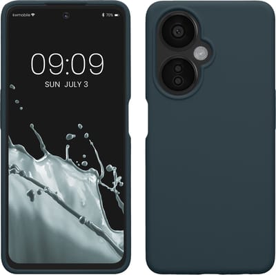 kwmobile telefoonhoesje geschikt voor OnePlus Nord CE 3 Lite 5G / Nord N30 5G - Hoesje met siliconen coating - Smartphone case in leisteen