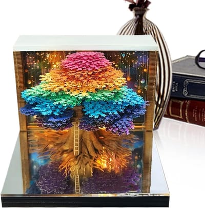 3D Agenda - Notitieblok Planner - Evenementen Plannen - Decoratief Papier - 8.5 x 8.5 x 6.2 cm