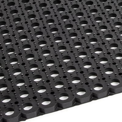 Rubbermat - Rubber ringmat - 100x50cm - Dikte 22mm - Extra zwaar - Deurmat rubber
