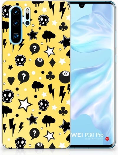 Silicone Back Case Huawei P30 Pro Punk Geel