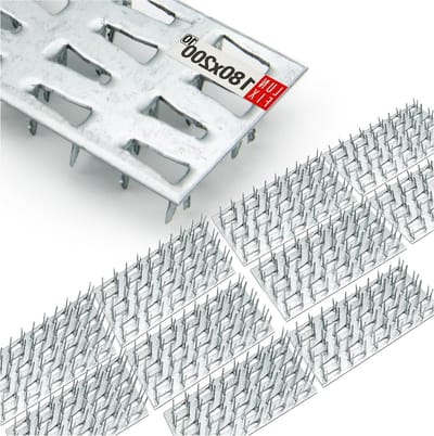 Nagelplaten - Houten connectoren Verbindingsplaten - Houtconstructies Verstevigen - Gegolfd oppervlak - 180 x 200 mm - Zilver