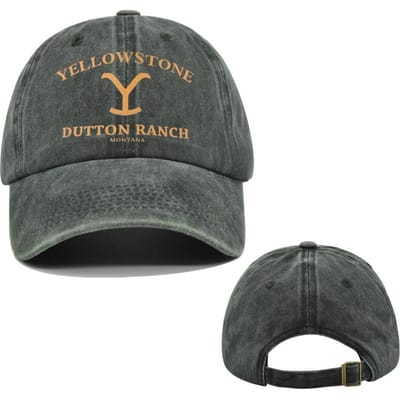 Trendy Yellowstone Dutton Ranch Baseballpet Gewassen UV-bescherming Snapback Pet Vizieren gray