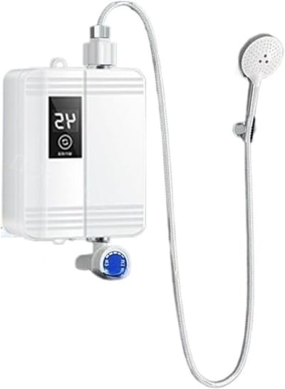 Mini Doorboiler - Doorstroomverwarmer Tankless - Direct Warm Water - Snelle Verwarming - 25 x 15 x 10 cm - Wit