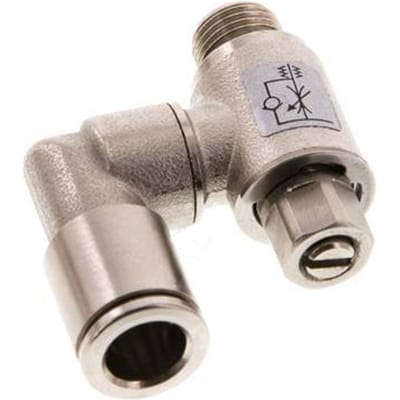 Draaibaar Regelventiel 8 mm - G1/8'' Regeling-Uit Messing Sleufschroef
