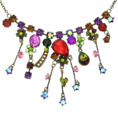 Behave - Multicolor ketting met steentjes - Statement bij feestelijke outfit