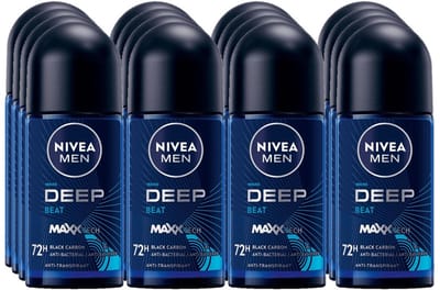 Nivea Deo Roller Men – Deep Black Carbon Beat 12 x 50 ml
