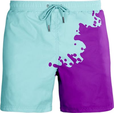 SEA'SONS - Zwembroek Jongens - Kleurveranderend - Rood-mint - Maat 98/104 (SEASONS - Kleur veranderend)
