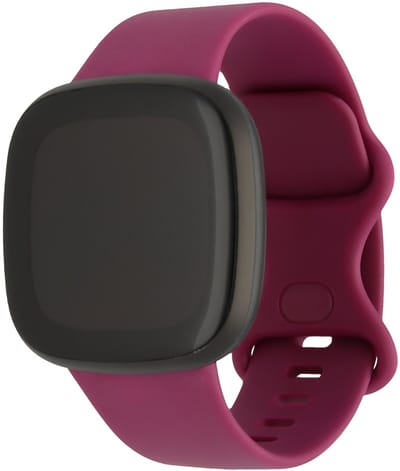 123watches sport band - wijnrood - ML - Geschikt voor Fitbit Versa 3 & 4 / Sense