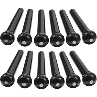 Kit d'accessoires pour guitare acoustique folk comprenant 24 chevilles de chevalet + 3 médiators en celluloïd(Livraison aléatoire des couleurs) + 1 gray