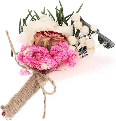 Boeket Corsage - Bruiloft Accessoire - Feestelijke Decoratie - Delicaat Ontwerp - 10x7.5x3 cm - Zoals Getoond