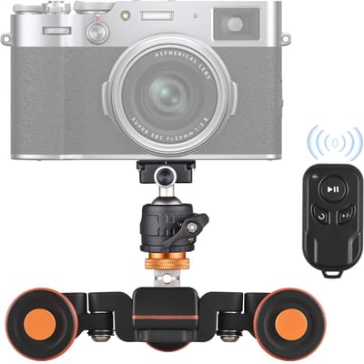 Andoer Gemotoriseerde Camera Video Dolly met Schaalverdeling Auto Dolly Gemotoriseerde Video Slider Skater zwart