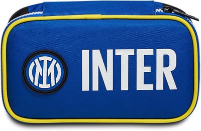 Multifunctioneel Etui Inter Calcio Blauw Zwart - Volledig Gevuld met Pennen en Potloden