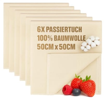6x Herbruikbare Bakkerslinnen en Kaasdoeken van 100% Katoen - Hoge Scheurvastheid voor Deegbereiding