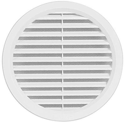 Kunststof Ventilatierooster met Insectenbescherming - Rond Afvoerluchtrooster 179 mm - Ideaal voor Binnen en Buiten