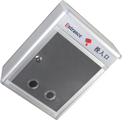 Afsluitbare brievenbus - Suggestiebox muur - Veilig post ontvangen - Aluminiumlegering frame - 265 x 12 x 335 cm - Grijs