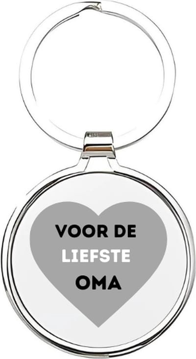 Akyol - voor de liefste oma Sleutelhanger - Oma - de leukste oma - oma sleutelhanger - grootmoeder sleutelhanger - sleutelhanger voor oma - familie sleutelhanger - verjaardagscadeautje - cadeau voor oma - grandmother - beppe - 4 x 7,5 CM