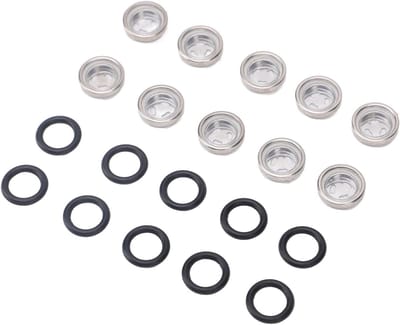 10 Stuks Remcilinder Lens Speculum Pakking, Rubber en Metaal, Geschikt voor ATV en Motorfietsen, O-Ring en Rempomp Glas