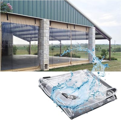 Waterdicht Zeildoek - Transparant Afdekfolie - Tuin Beschermen - Scheurbestendig PVC - 27 x 27 m - Transparant