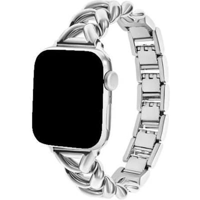 123watches bandje Lisa - staal - zilver - 38 · 40 · 41 & 42 mm - Geschikt voor Apple Watch series 1/2/3/4/5/6/7/8/9/10/11/12/SE/SE2/SE3