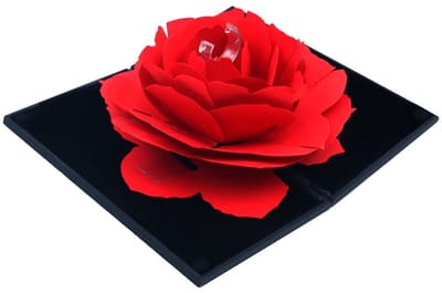 Dailygoods- Sieradendoosje Rozen - Ringdoosje - Sieraden Doosje - Oorbellen Organizer - Cadeau-idee - 12x6,5x2,2 CM - Ringdoos