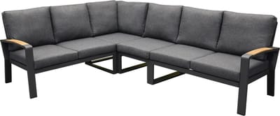 Costa Rica hoek loungeset 4 delig aluminium antraciet