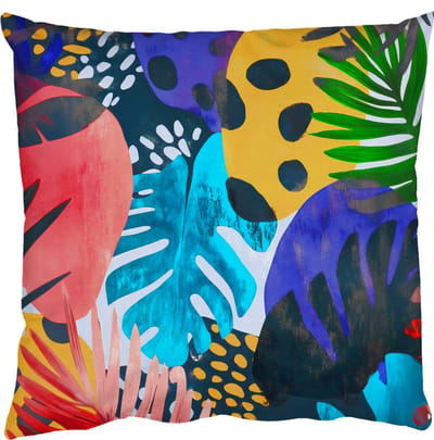 Sierkussens - Kussentjes Woonkamer - 50x50 cm - Bladeren - Vormen - Abstract - Kleurrijk