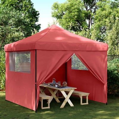 vidaXL - Partytent - 292 - x - 292 - x - 315 - cm - Bordeauxrood - Oxford - Stof