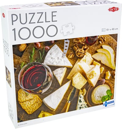 Tactic A Cheese Plate – Puzzel – 1000 stukjes – Culinaire Kaasplank – Sfeervolle Foodfotografie – Hoogwaardige Scandinavische Kwaliteit
