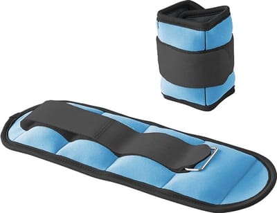 2 stuks Weighted Ankle Wraps Weighted Wristbands 0,5 kg per Stuk | Adjustable With Velcro Closure | For Fitness, Yoga, Rehabilitation, Jogging, Gymnastics, Aerobics, Gym（hemelsblauw）