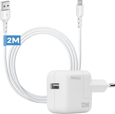 Phreeze usb lader geschikt voor iPhone en iPad met Lightning kabel naar usb A - Lange oplaadkabel 3 meter
